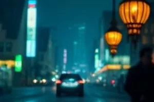 短剧《雨停之前》封面，雨水顺着公交站台顶棚连成一条细线